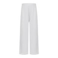 thumbnail image 5 of Hansber Boys Girls Liturgical Praise Dance Trousers Elastic Loose Performance Bottoms Celebration of Spirit Palazzo Pants White 10, 5 of 6