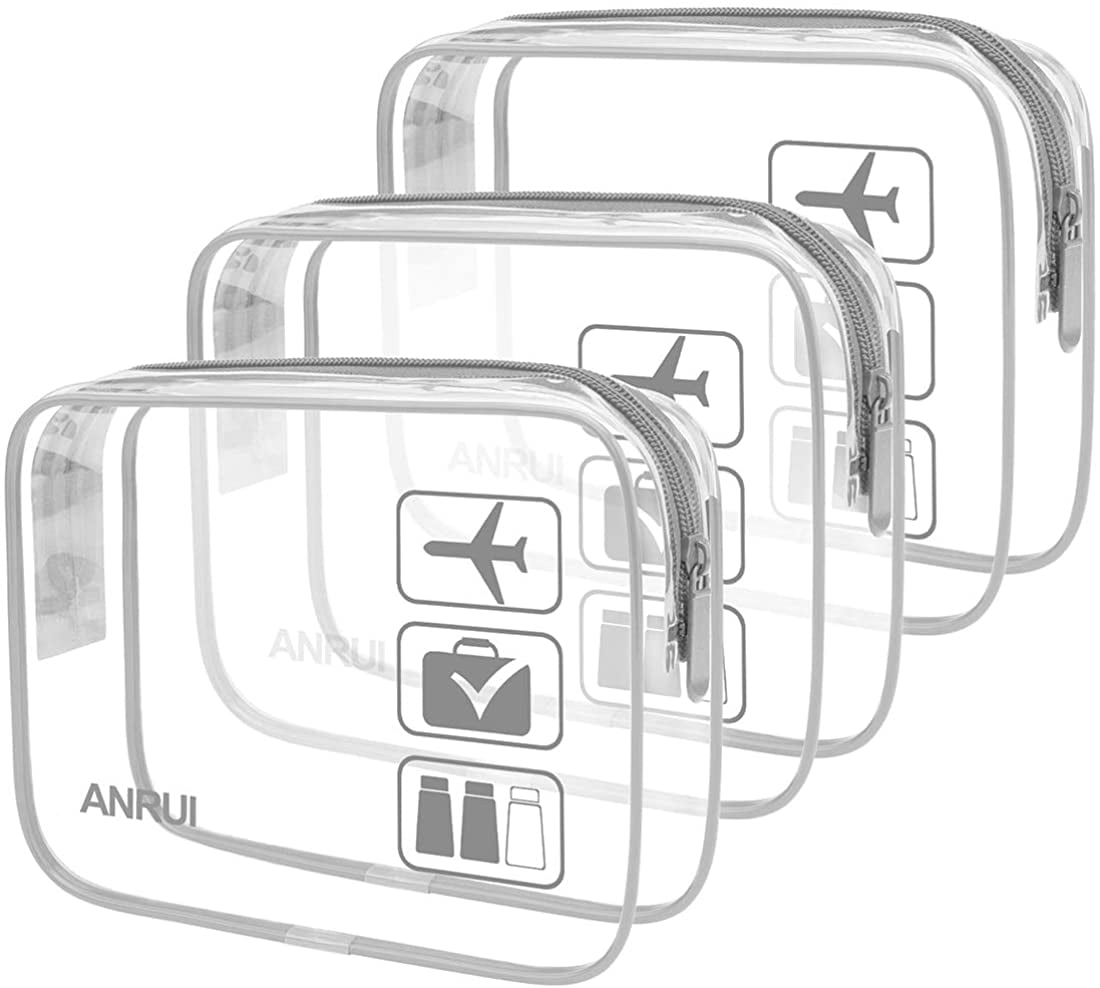 Clear Toiletry Bag TSA Approved Travel Carry On Airport Airline