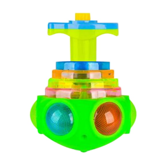 Easter Basket Stuffers for Toddler Kids, Light Up & Singing Spinning Top with Flash, Easter Egg Hunt Party Favor Toy Gifts, Kids Goodie Bag Fillers, Easter Gifts for 3 Boys Girls(Green)