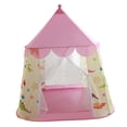 thumbnail image 3 of Tienda De Juegos Unisex Para Castle Little Pink / Blue House Ventana Grande De Rosado, El 120x110x130cm Sunnimix Castillo de carpa plegable para niños, 3 of 8