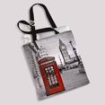 thumbnail image 2 of PKQWTM London Big Ben Telephone Booth Canvas Shoulder Bags Handbags Tote Bags Shopping Bag, 2 of 2