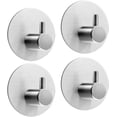 thumbnail image 1 of 4 ganchos autoadhesivos para toallas, ganchos redondos para batas, ganchos de pared, soporte para toallas de baño y cocina de acero inoxidable, gancho, sin orificio JAMW Sencillez, 1 of 5