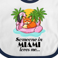 thumbnail image 4 of Inktastic Someone in Miami Loves Me Boys or Girls Baby Bib, 4 of 4