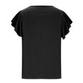 thumbnail image 3 of Black S WIZUTIZ T Shirts for Women up to 65% Off Retro Breathable Pure Colour Fashion Tshirt Crew Neck Cozy Style Ladies T-shirt Linen Short Sleeve Shirts Sports Fluffy Blouse Plus Size Solid Tee Top, 3 of 5