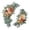 Orange, variant on VMWMSSR 2 Pack Artificial Flower Swag Set Floral Arch Arrangement Fake Greenery Garland Corner Swags For Wedding Arch Backdrop Farmhouse Home Wall Table Decor(Orange-23.62")