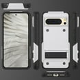 thumbnail image 6 of TECH CIRCLE For Google Pixel 8A Protective Case Cover,Built-in Kickstand Heavy Duty Military Grade Protection Shock Proof Armour Cover for Google Pixel 8A 6.1" 2023,White, 6 of 7