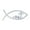 Silver, variant on 3D Car Fish Decal Sticker Automotive Fish Badge Christian Fish Emblems Sticker for Car Window Bumper