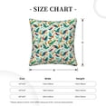 thumbnail image 4 of Square Throw Pillow Covers with Core, Colorful Bird Print Pillows for Sofa Beds, 20 x 20 inches Multicolor, 4 of 9