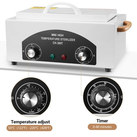 LZONEY 110V 300W High Temperature Autoclave Machine 360T 1.5L for Metal Tools with Handle