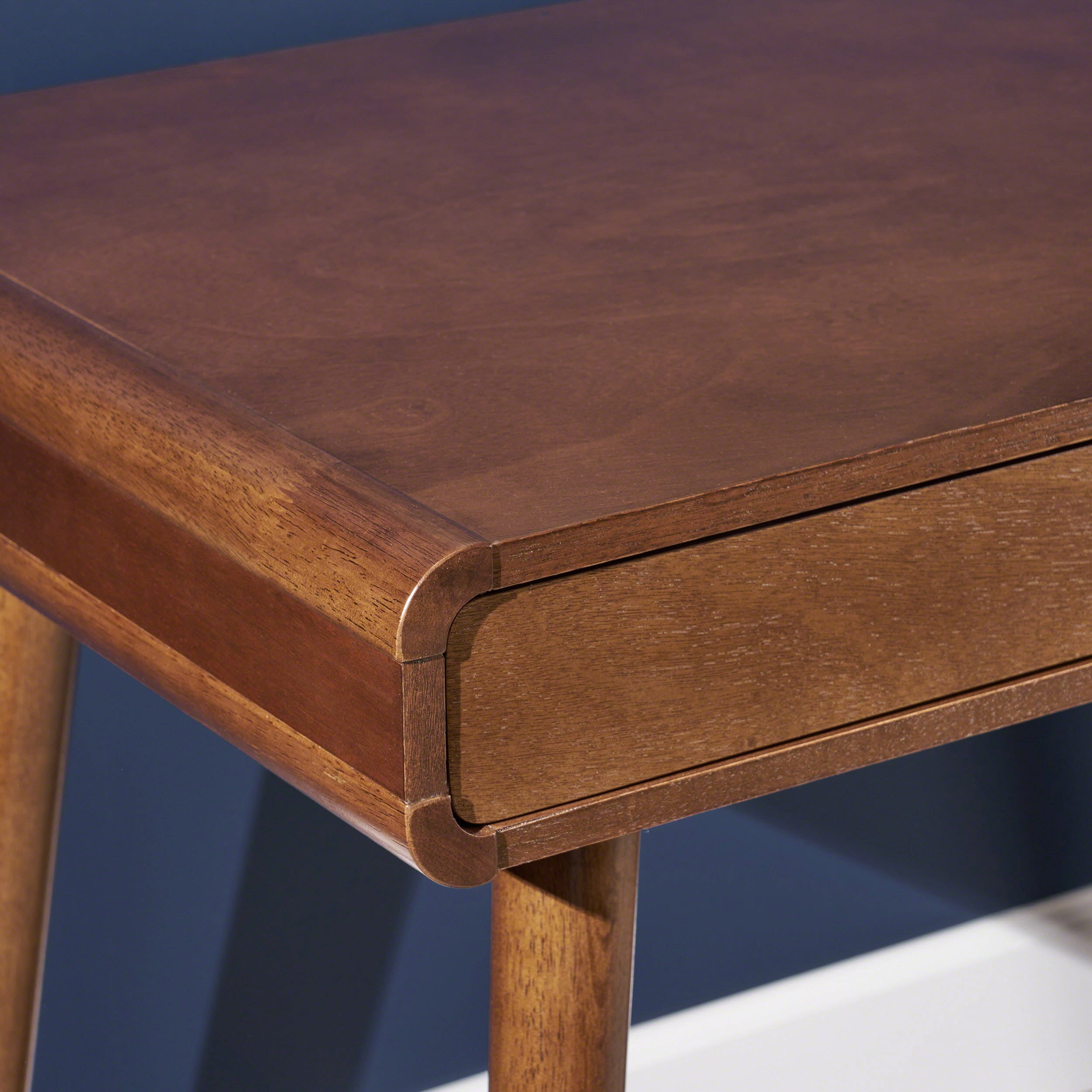 Writing Desk with Large Drawers, Computer Table for Home Office Workspace or Entryway, Brown