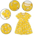 thumbnail image 2 of AJZIOJIRO Robe Décontractée pour Tout-Petites Filles 3-8 Ans, Robe Douce et Adorable à Imprimé pour Enfants, Été, Fraîcheur, Élégance, Robe en Coton, 2 of 7