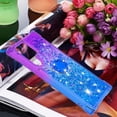 thumbnail image 4 of Glitter Case for Samsung Galaxy S23 Ultra (Not S23, Bling Sparkle Colorful Gradient Quicksand Waterfall Soft TPU Liquid Case Cover with Ring Stand for Samsung S23 Ultra LSJB-Purple Blue, 4 of 7