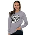 thumbnail image 4 of Troll Face Original Meme Smile Mad Long Sleeve TShirt Men Women Brisco Brands S, 4 of 6