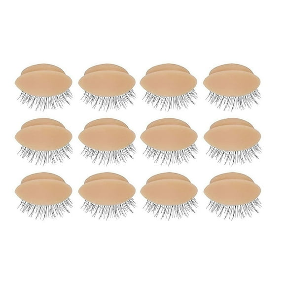 Replacement Eyelids for Eyelash Mannequin Head, Removable Eyelid with Eyelashes Extension Lash Mann