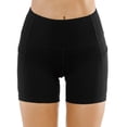 thumbnail image 2 of Pantalones cortos de yoga THE GYM PEOPLE Tummy Control para mujer, color negro, 2 of 7