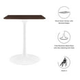 thumbnail image 5 of Modway Lippa 24" Square Dining Table in White Cherry Walnut, 5 of 7