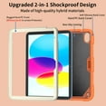 thumbnail image 2 of Allytech for iPad 10th Gen 10.9 Inch Case 2022 with Butterfly Wings Kickstand & Pencil Holder, Kidsproof Removable Shoulder Strap 2 in 1 Heavy Duty Rugged Cover for iPad 10.9" 2022, Orange+Beige, 2 of 7