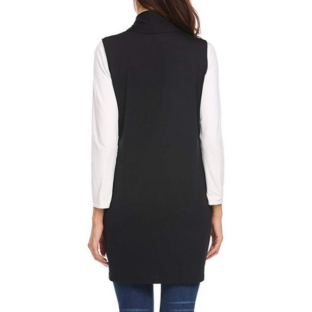 Black sleeveless cardigan outlet