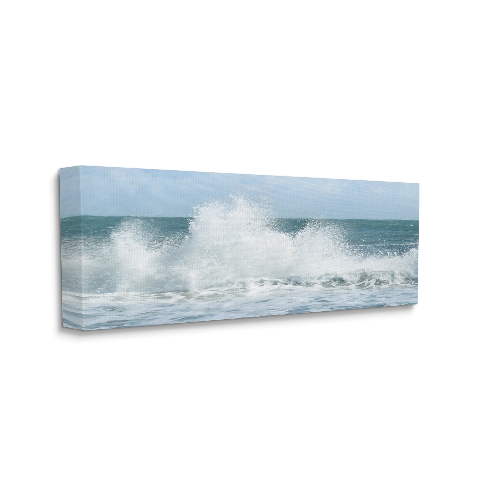 Stupell Ocean Waves Crashing Foam Splash Landscape Photography Gallery Wrapped Canvas Print Wall Art