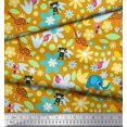 thumbnail image 2 of Soimoi Rayon Fabric Floral,Bird & Animal Cartoon Fabric Prints by Yard 42 Inch Wide, 2 of 3