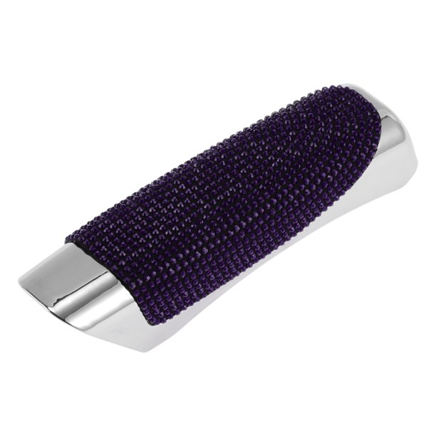 Cubierta de freno de mano de automóvil 1 Pc de Unique Bargains, cubierta de decoración de freno de mano incrustada con piedras de imitación, diseño de piedras de imitación morado