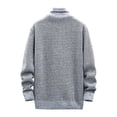 thumbnail image 5 of HOMADLES Men's Quarter Zip Sweater Fleece Lined Thermal Pullover Long Sleeve Solid Color Sweaters Gray Size L, 5 of 8
