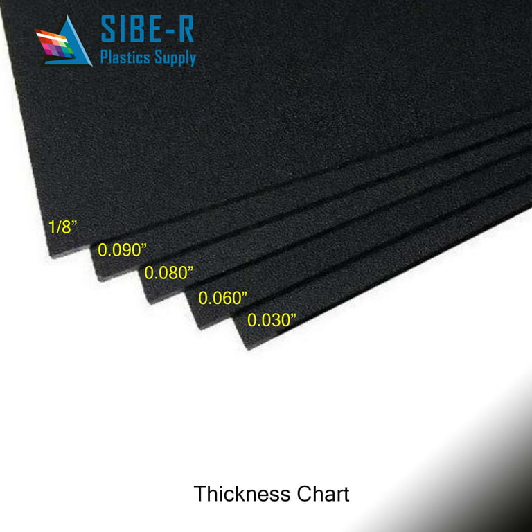 Sibe-r Plastic Supply SM ONE KYDEX V P1 Black Plastic Sheet 