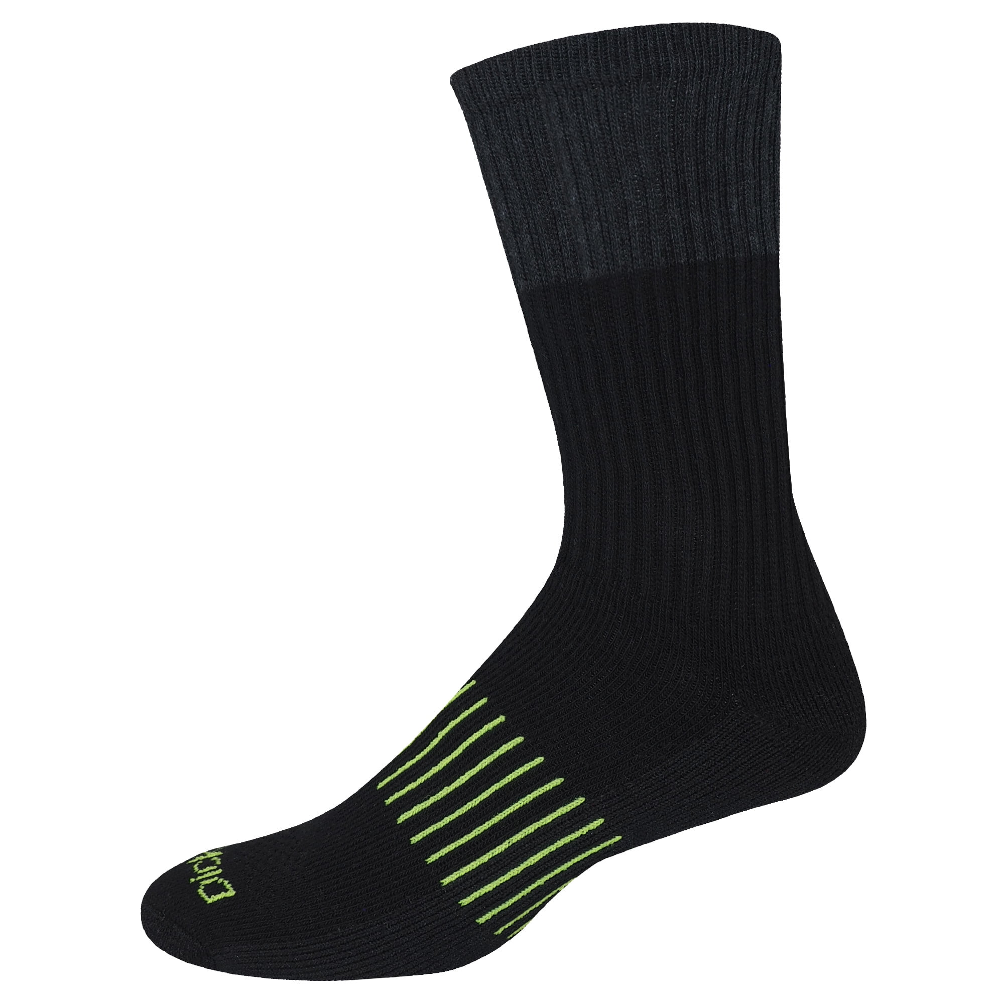 (2 pack) Dickies Men's Dri-Tech Crew Work Socks, 6-Pack, Hi-Viz, Size 6-12