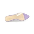 thumbnail image 4 of BLISSFUL STEP Women's Clear Point Toe High Block Heel Mules Slides Sandals Purple 7, 4 of 7