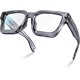 thumbnail image 3 of Gafas de bloqueo de luz azul Rectángulo Chic Preppy Look Montura multicolor para mujeres y hombres RIVER, 3 of 5