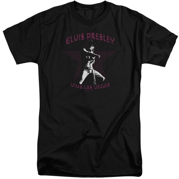 Elvis Presley Viva Las Vegas Star S/S Adult Tall Black
