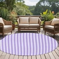 thumbnail image 6 of Buffalo Plaid Round Rug 5ft Washable Circle Kitchen Rugs Non Slip Farmhouse Purple Checkered Vintage Rustic Large Area Rug Indoor Floor Carpet for Bedroom Living Room Home Office Dining Room Nursery, 6 of 9