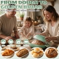 thumbnail image 3 of Ktaxon 5QT Enameled Cast Iron Dutch Oven with Upgraded Textured Handles, Candy-Shaped Sourdough Bread Baking Pot, Oven Safe to 500°F, Sage Green, 3 of 14