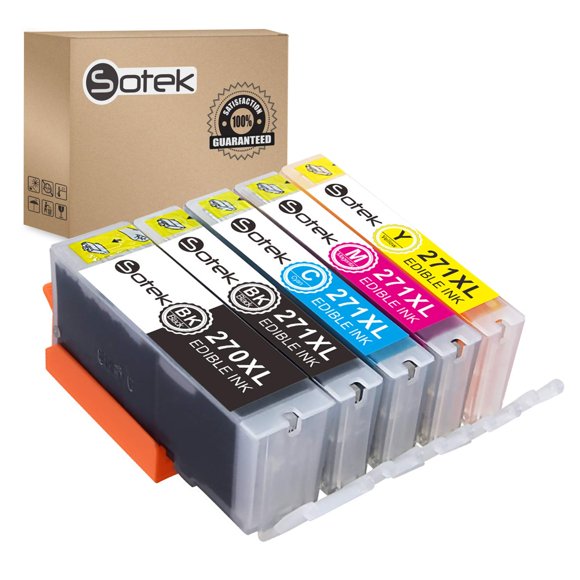 Sotek 270XL 271XL 270 271 XL c A K E Ink cartridges 5 color, Work with Pixma Mg5720 Mg5721 Mg5722 Mg6820 Mg6821 Mg6822 Mg7720 TS5020 TS6020 TS8020 TS9