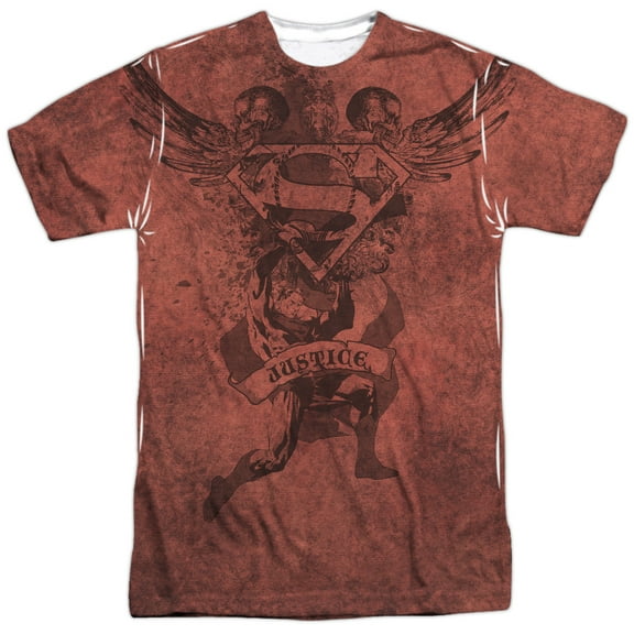 Superman Men's  Justice Upheld Sublimation T-shirt White