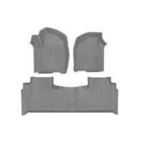WeatherTech FloorLiner HP Custom Fit Floor Mats compatible with Escalade-V ESV, Escalade-V, Escalade ESV, Escalade, Tahoe, Suburban - 1st & 2nd Row, Grey