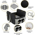 thumbnail image 6 of Lamerge  Dog Car Seat for Small Dog, Waterproof Pet Booster Seat for Car, Soft Travel Carrier for Puppy, Dog Carseat with Thickened Memory Foam Filling, Fashionable Pet Carrier Bag - Black + Gray, 6 of 6