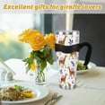 thumbnail image 6 of Giraffe 40oz Tumbler with Handle and Straw, Geometry Floral Cup Coffee Mug Stainless Steel Insulated Water Bottle, Boho Giraffe Gifts for Women Men Girl Birthday Christmas, 6 of 6
