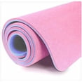 thumbnail image 2 of Extra Thick TPE Yoga Mat - 72"x 32" Thickness 1/2 Inch -Eco Friendly SGS Certified - With High Density Anti-Tear Exercise Bolster For Home Gym Travel & Floor Outside Pink/Blue, 2 of 5