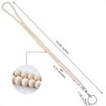 thumbnail image 7 of 1pc Rose Quartz & Wood Beaded Name Card Holder ID Badge Holder Zinc Alloy Lobster Claw Clasps and Nylon Thread 495mm, 7 of 7