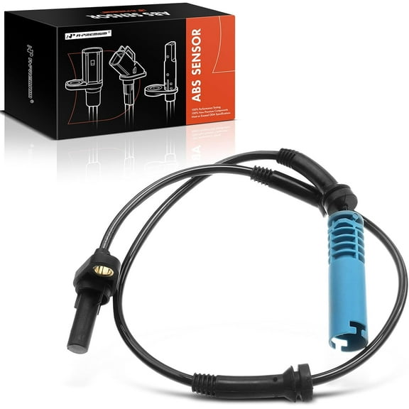 A-Premium Front ABS Wheel Speed Sensor Compatible with BMW Models - 525i, 528i, 530i, 535i, 535i GT, 535i xDrive, 545i, 550i, 645Ci, 650Ci, 650i - Driver or Passenger Side, Replace# 34526760045