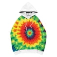 thumbnail image 4 of Craaazy Hoodies For Women Tie Dye Print Loose Fit Long Sleeve Crewneck Pullover Sweatshirt With Pocket Gifts, 4 of 5