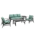 thumbnail image 1 of Crosley Furniture Kaplan 5 Piece Metal Outdoor Sofa Set in Mist Green, 1 of 19