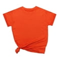 thumbnail image 6 of Short Sleeve T Shirts Women's Summer Crewneck Solid Color Tees Casual Basic Tops Orange L, 6 of 6