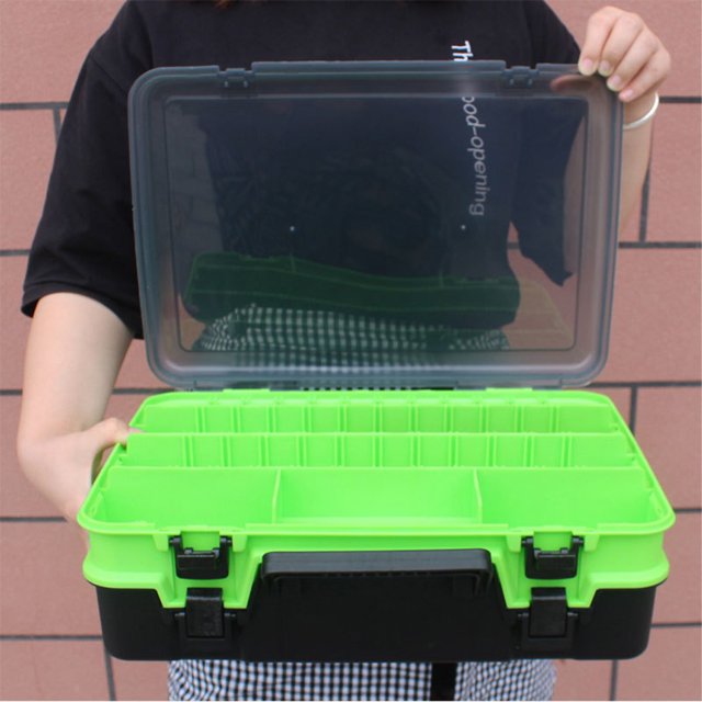 VONKY Box Storage Fishing Bait Lure Grids Tackle Tools Detachable Container Gear Practical Portable Supply Capacity Reusable Red
