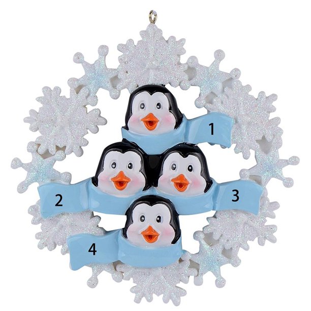 Personalizado Familia De Adorno Para Árbol De Navidad Lindo Pingüino Vacaciones Invierno Regalo Año Duradero Familia Colgantes Decoración 2021 Pingüino Minnieouse HA040061-02