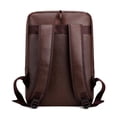 thumbnail image 3 of QUARRYUS Multifunctional Waterproof Laptop Extra Large PU Leather Men's Backpack, Brown, 3 of 10