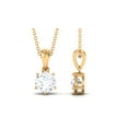thumbnail image 2 of Rosec Jewels Solitaire Moissanite Necklace for Women, 10K Yellow Gold, 2 of 5