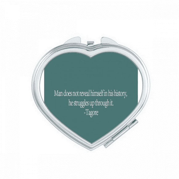 Qoutes Healing Sentences Man Never Reveal History Mirror Travel Magnification Portable Handheld Pocket Makeup