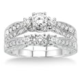 thumbnail image 2 of 1.00 carat Antique Bridal set with Round Cut diamond in 10k White Gold, 2 of 3